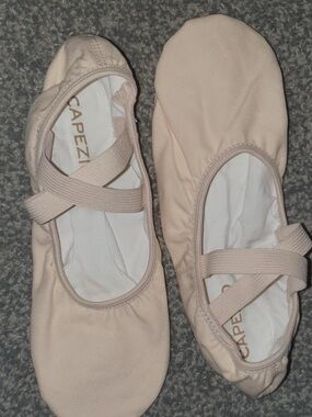 Capezio Soft Pink Ballet Slippers with Gold Logo